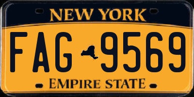 NY license plate FAG9569