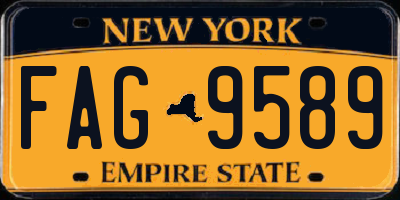 NY license plate FAG9589