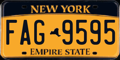 NY license plate FAG9595