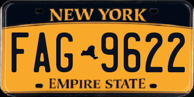 NY license plate FAG9622