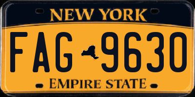 NY license plate FAG9630