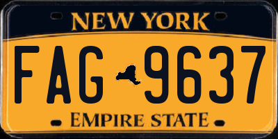 NY license plate FAG9637
