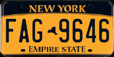 NY license plate FAG9646