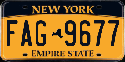 NY license plate FAG9677