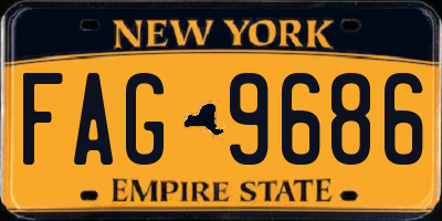 NY license plate FAG9686