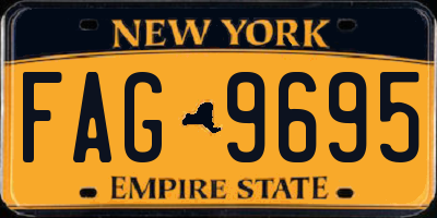 NY license plate FAG9695