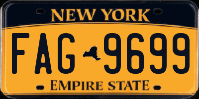 NY license plate FAG9699