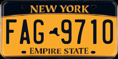 NY license plate FAG9710