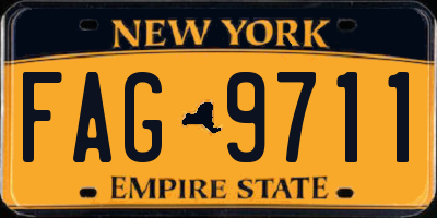 NY license plate FAG9711