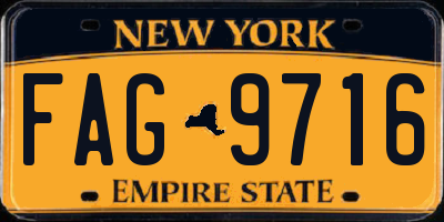 NY license plate FAG9716
