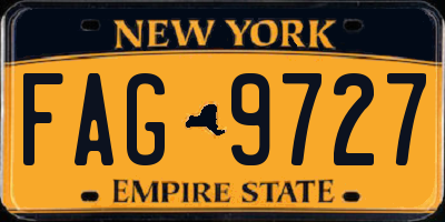 NY license plate FAG9727