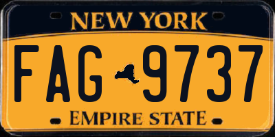 NY license plate FAG9737