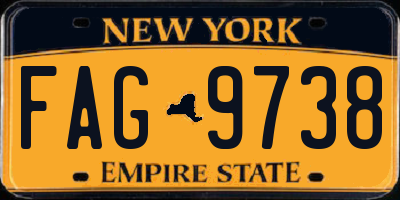 NY license plate FAG9738