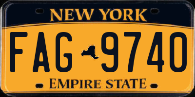 NY license plate FAG9740