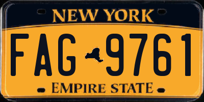 NY license plate FAG9761