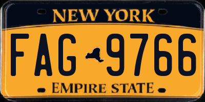 NY license plate FAG9766