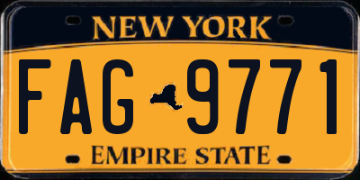 NY license plate FAG9771