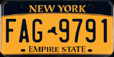 NY license plate FAG9791