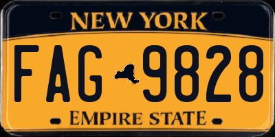 NY license plate FAG9828