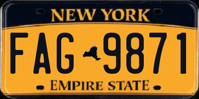 NY license plate FAG9871