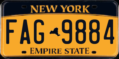 NY license plate FAG9884