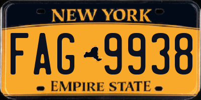 NY license plate FAG9938