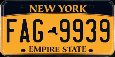 NY license plate FAG9939