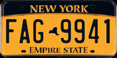 NY license plate FAG9941