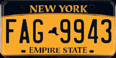 NY license plate FAG9943