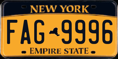 NY license plate FAG9996