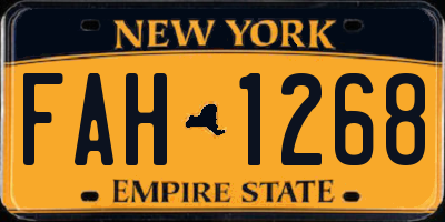 NY license plate FAH1268