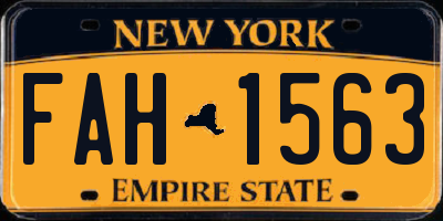 NY license plate FAH1563