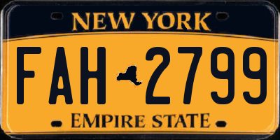 NY license plate FAH2799