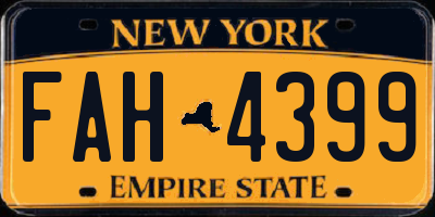 NY license plate FAH4399