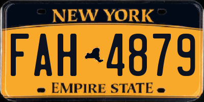 NY license plate FAH4879