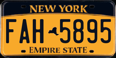 NY license plate FAH5895