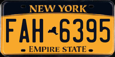 NY license plate FAH6395