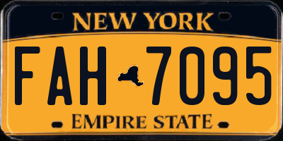 NY license plate FAH7095
