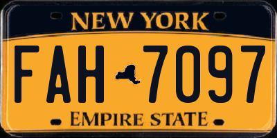 NY license plate FAH7097