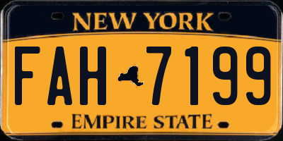 NY license plate FAH7199