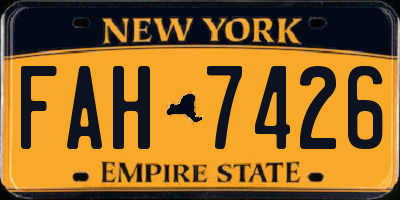 NY license plate FAH7426