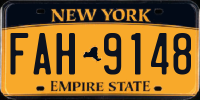 NY license plate FAH9148