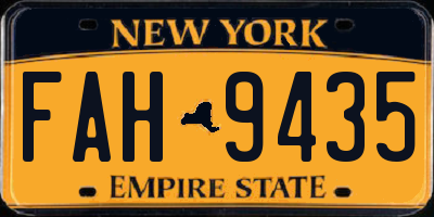 NY license plate FAH9435