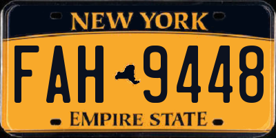 NY license plate FAH9448