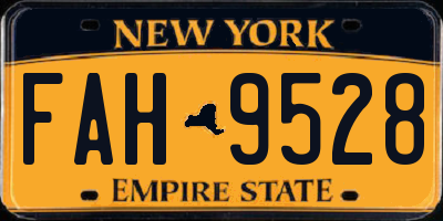NY license plate FAH9528