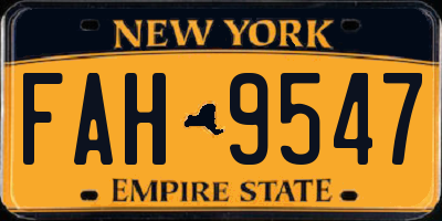 NY license plate FAH9547