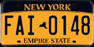 NY license plate FAI0148