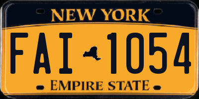 NY license plate FAI1054