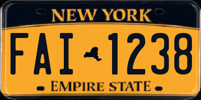 NY license plate FAI1238