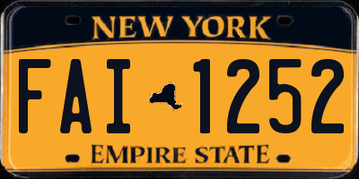 NY license plate FAI1252